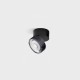 Потолочный светильник накладной LTX SOL SURF MINI, D75mm, H70mm, LED 7W, 4000K, черный/diamond black (02.7526.7.940.BK/DBG)