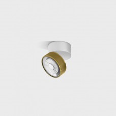 Потолочный светильник накладной LTX SOL SURF MINI, D75mm, H70mm, LED 7W, 3000K, белый/латунь (02.7526.7.930.WH/BRG)
