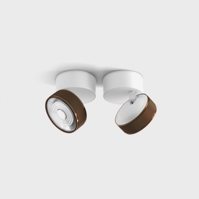 Точечный светильник LTX 02.7526.7.940.WH + SOL M RING GRAIN COPPER Sol Surf Mini, 7 Вт, 624 лм, 4000K