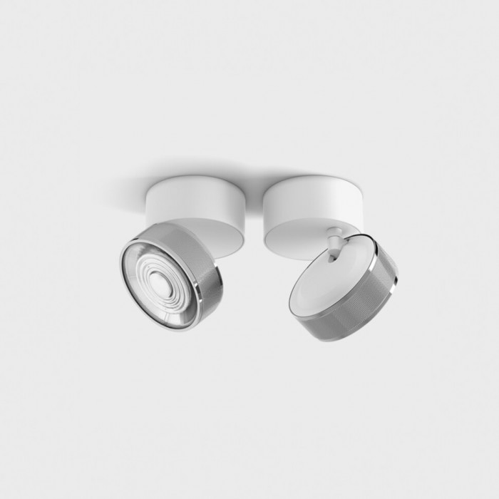 Точковий світильник LTX 02.7526.7.940.WH + SOL M RING GRAIN CHROME Sol Surf Mini, 7 Вт, 624 лм, 4000K