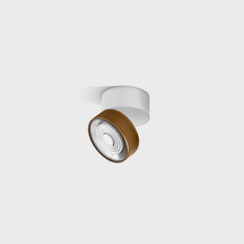 Потолочный светильник накладной LTX SOL SURF MINI, D75mm, H70mm, LED 7W, 3000K, белый/coffee (02.7526.7.930.WH/CFG)