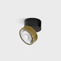 Потолочный светильник накладной LTX SOL SURF, D95mm, H78mm, LED 14W 3000К, черный/латунь (02.9533.14.930.BK/BRG)