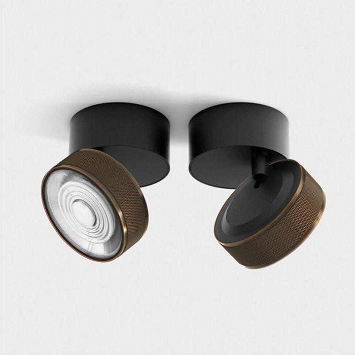 Потолочный светильник накладной LTX SOL SURF, D95mm, H78mm, LED 14W 4000K, черный/медь (02.9533.14.940.BK/CPG)