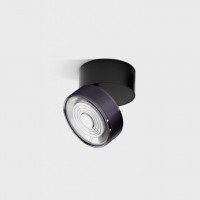 Потолочный светильник накладной LTX SOL SURF, D95mm, H78mm, LED 14W 3000К, черный/diamond black (02.9533.14.930.BK/DBG)