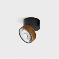 Світильник стельовий накладний LTX SOL SURF, D95mm, H78mm, LED 14W 3000K, чорний/coffee (02.9533.14.930.BK/CFG)