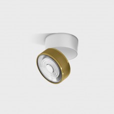 Потолочный светильник накладной LTX SOL SURF, D95mm, H78mm, LED 14W 3000K, белый/латунь (02.9533.14.930.WH/BRG)