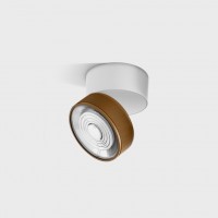 Світильник стельовий накладний LTX SOL SURF, D95mm, H78mm, LED 14W 3000K, білий/coffee (02.9533.14.930.WH/CFG)