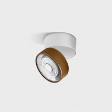 Потолочный светильник накладной LTX SOL SURF, D95mm, H78mm, LED 14W 3000K, белый/coffee (02.9533.14.930.WH/CFG)