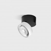 Потолочный светильник LTX SOL SURF, D95mm, H78mm, LED 14W 4000K, черный/белый (02.9533.14.940.BK/WH)