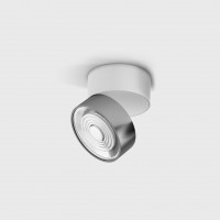 Потолочный светильник накладной LTX SOL SURF, D95mm, H78mm, LED 14W 4000K, белый/хром (02.9533.14.940.WH/CR)