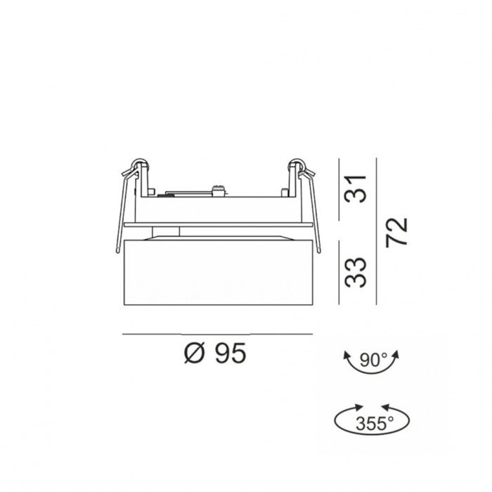 Точковий світильник LTX 01.9533.14.940.WH + SOL RING BRASS Sol In