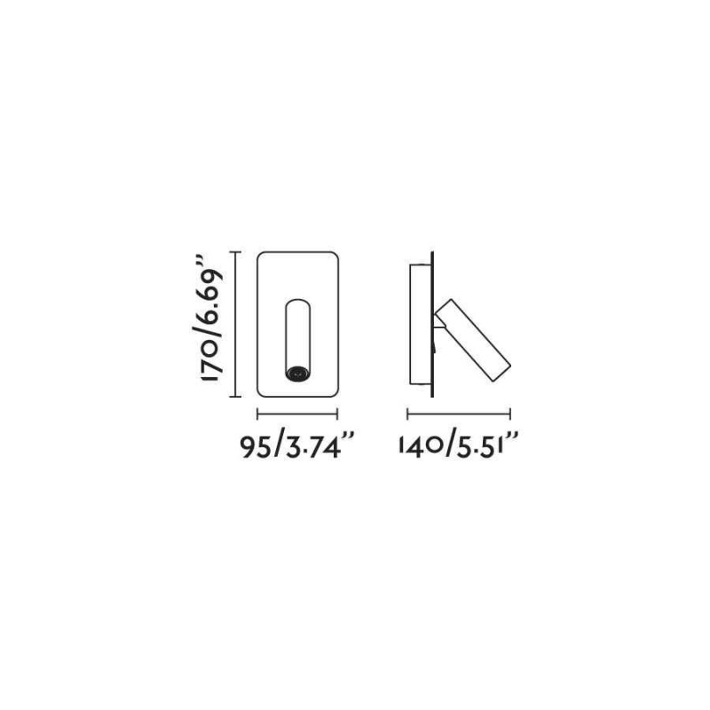 Спот Faro 62104 SUAU Bronze wall lamp, 3 Вт, 140 лм, 3000K