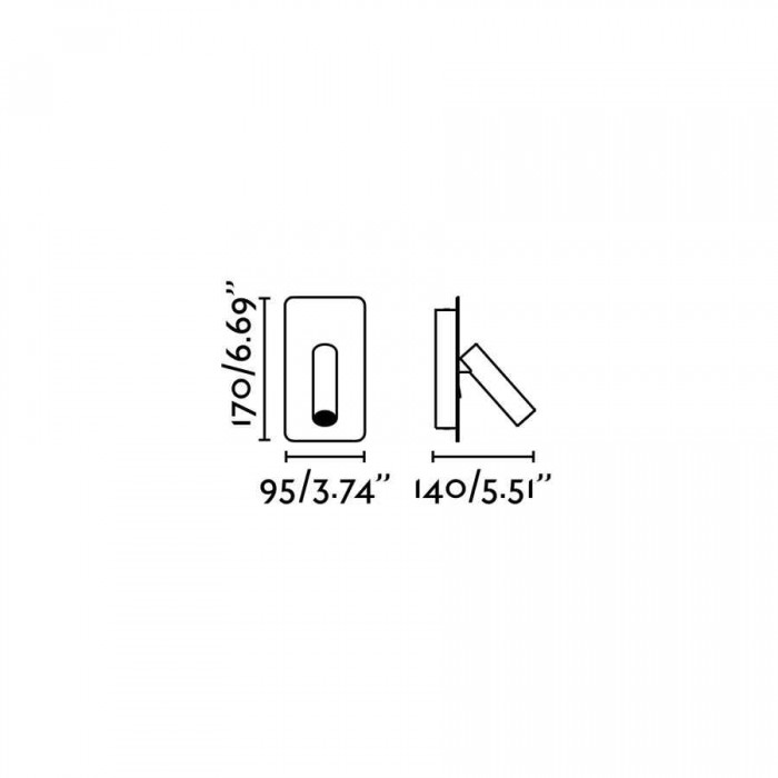 Спот - Faro 62118 SUAU Black wall lamp, 3 Вт, 140 лм, 3000K Спот - Faro 62118 SUAU Black wall lamp, 3 Вт, 140 лм, 3000K