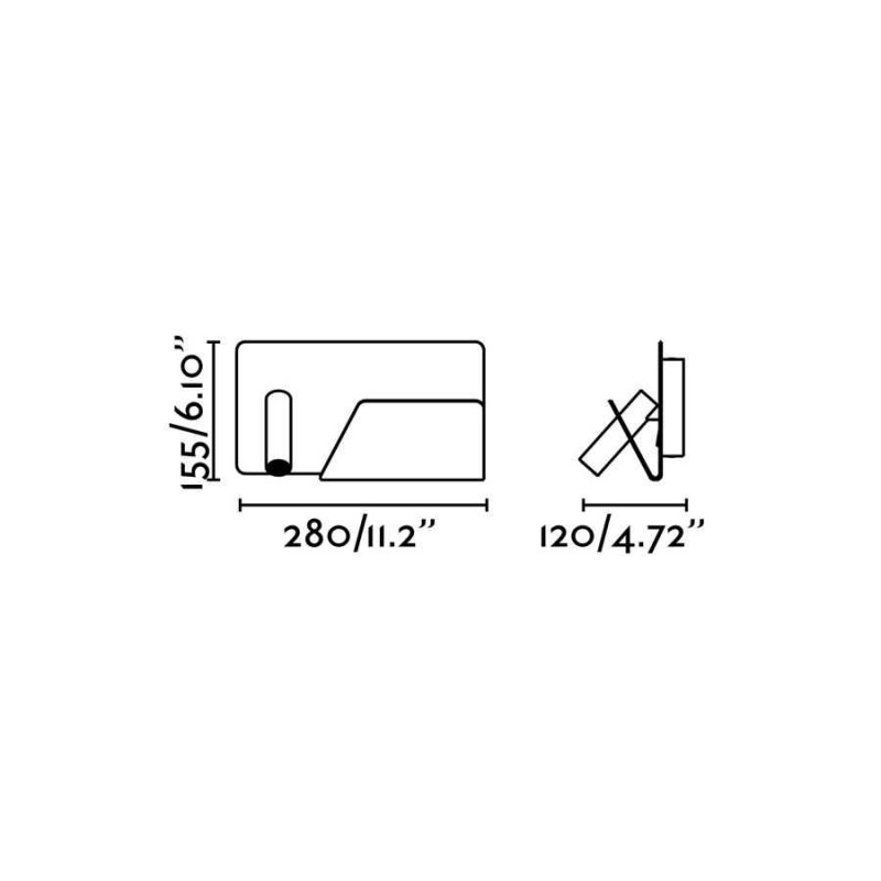 Спот Faro 62122 SUAU USB White wall lamp with right reader, 3 Вт, 140 лм, 3000K