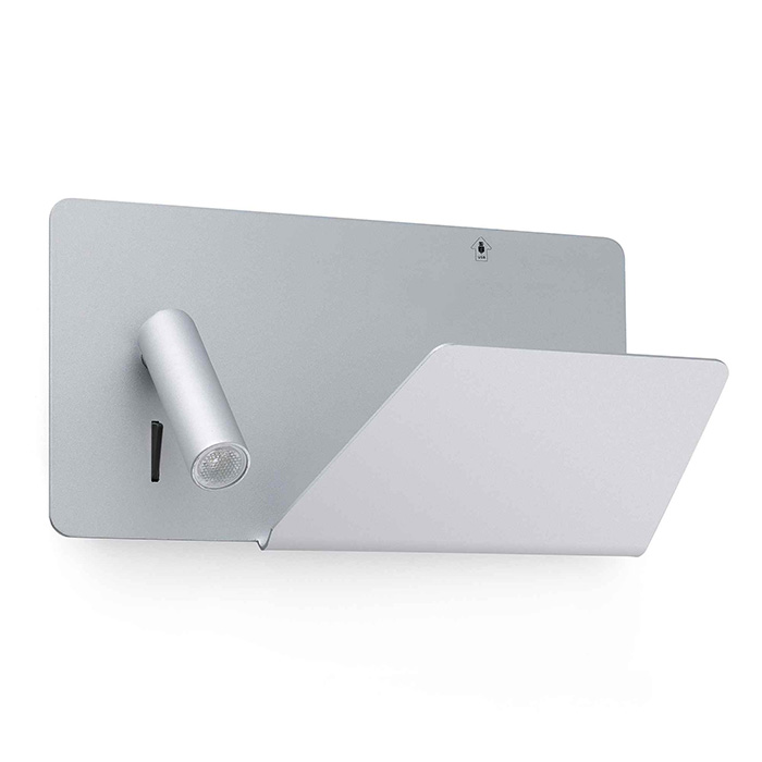 Спот - Faro 62123 SUAU USB Grey wall lamp with right reader, 3 Вт, 140 лм, 3000K