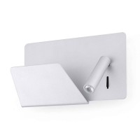 Спот - Faro 62125 SUAU USB Grey wall lamp with left reader, 3 Вт, 140 лм, 3000K