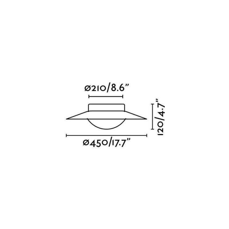 Потолочный светильник Faro 62147 SIDE 450 Black/copper ceiling lamp 20W, 20 Вт, 1700 лм, 3000K