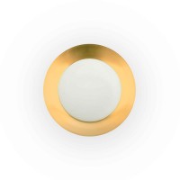 Потолочный светильник Faro 62146 SIDE 450 Black and gold ceiling lamp 20W, 20 Вт, 1700 лм, 3000K