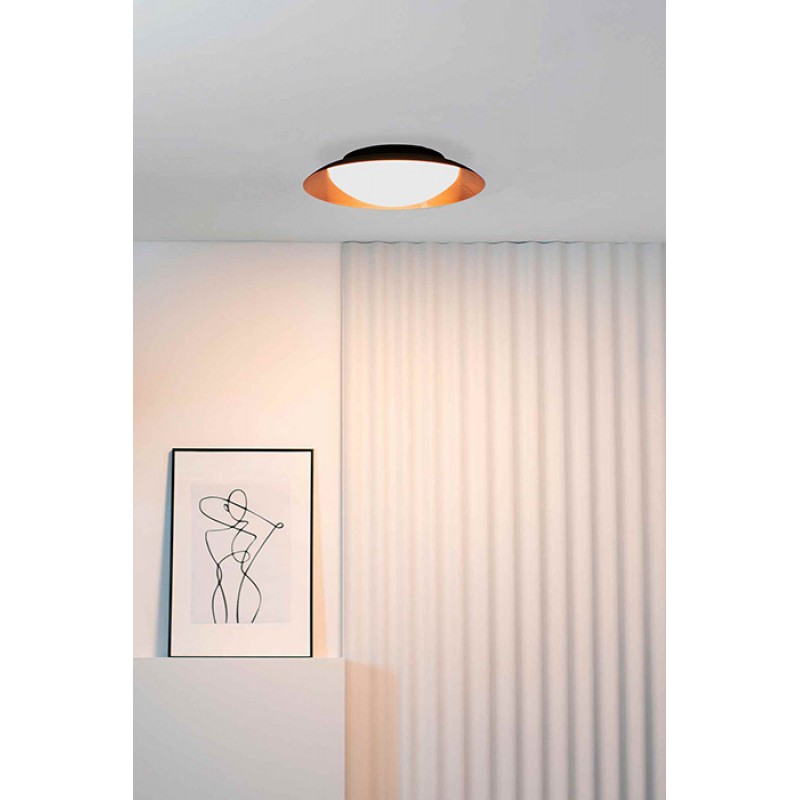 Потолочный светильник Faro 62147 SIDE 450 Black/copper ceiling lamp 20W, 20 Вт, 1700 лм, 3000K