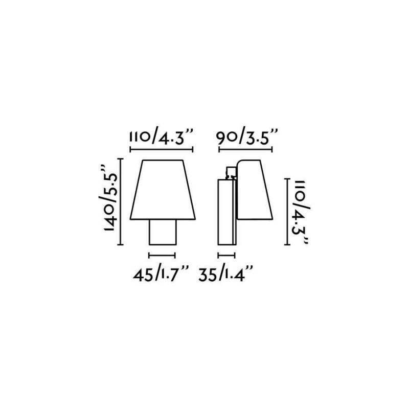 Бра - Faro 62162 Le Petit Black wall lamp, 4 Вт, 130 лм, 3000K