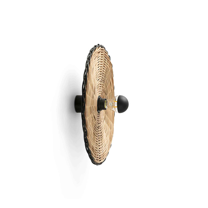 Бра - Faro 62173-78 COSTAS 400 H70 Black/rattan wall/ceiling lamp