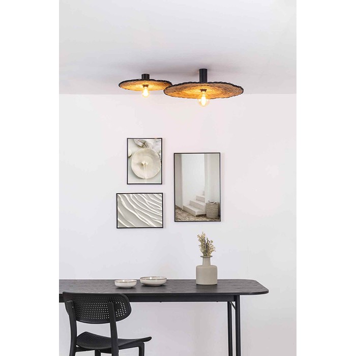 Бра - Faro 62174-69 Costas 600 H140 Black/rattan wall/ceiling lamp Бра - Faro 62174-69 Costas 600 H140 Black/rattan wall/ceiling lamp