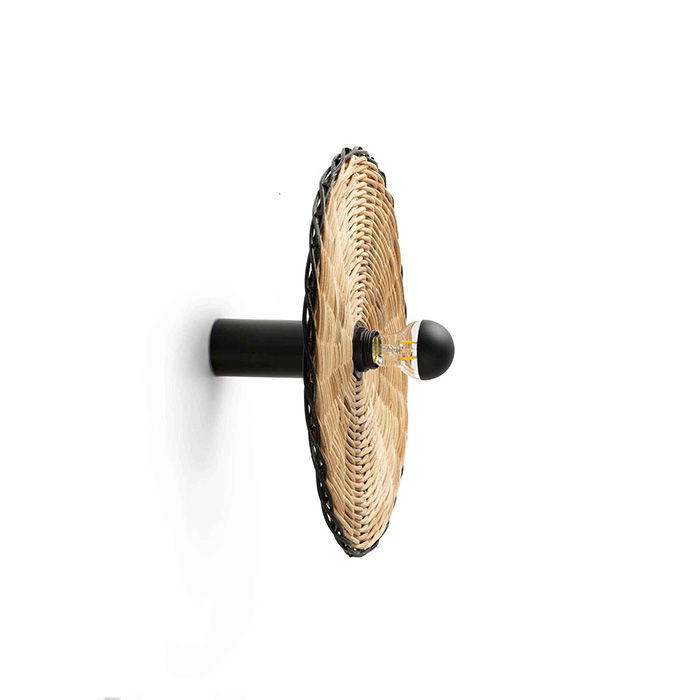Бра - Faro 62174-78 COSTAS 400 H140 Black/rattan wall/ceiling lamp