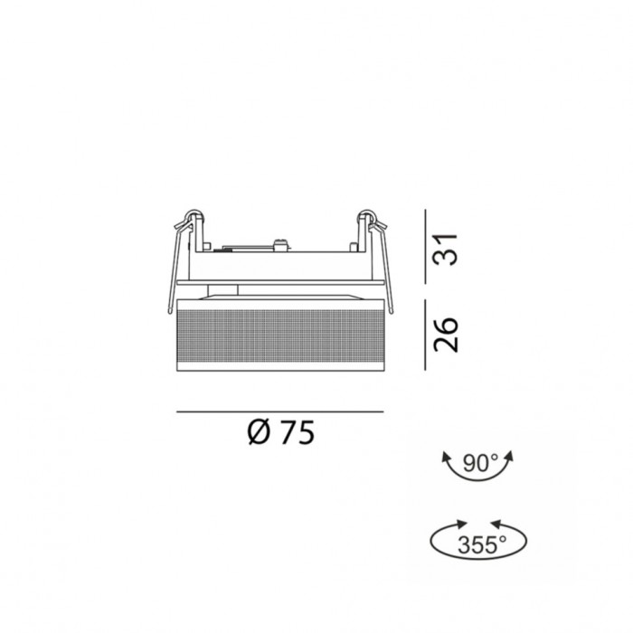 Точковий світильник LTX 01.7526.7.940.WH + SOL M RING GRAIN BRONZE Sol In Mini, 7 Вт, 624 лм, 4000K