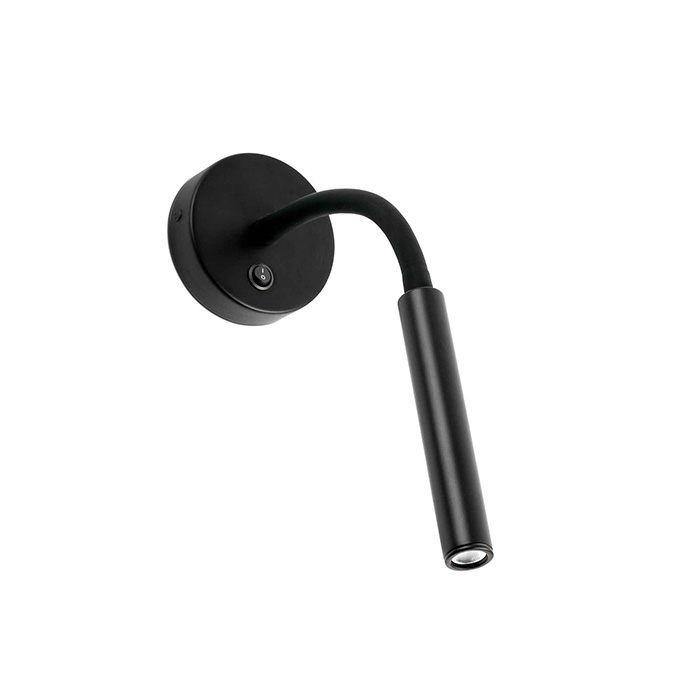 Бра - Faro 62703 KALE Black wall lamp reader, 3 Вт, 180 лм, 3000K