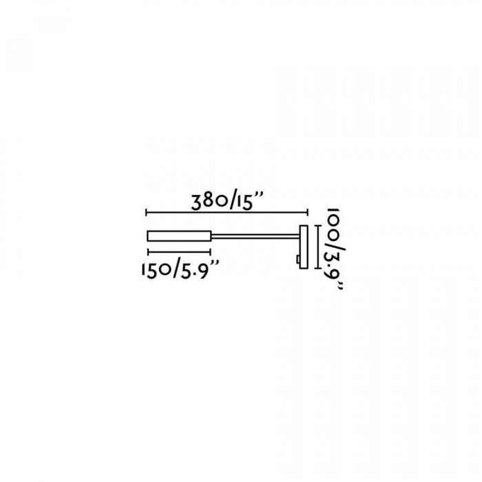 Бра - Faro 62703 KALE Black wall lamp reader, 3 Вт, 180 лм, 3000K