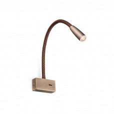 Бра - Faro 62704 LEAD Bronze wall lamp reader, 3 Вт, 180 лм, 3000K