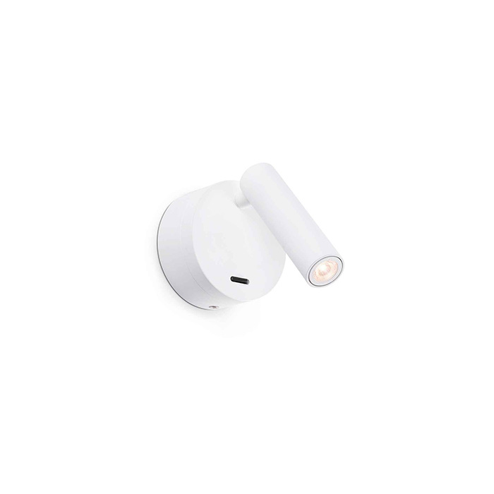 Спот - Faro 62707 Boc White wall lamp reader, 3 Вт, 130 лм, 3000K