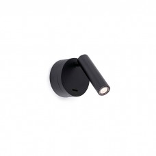 Спот Faro 62708 Boc Black wall lamp reader, 3 Вт, 130 лм, 3000K