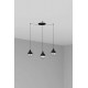 Люстра - Faro 62802-3L CLAIRE 3L Black pendant lamp