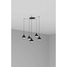 Люстра - Faro 62802-5L CLAIRE 5L Black pendant lamp