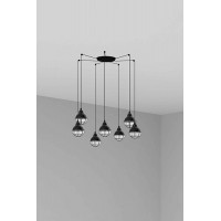Люстра Faro 62802-7L Claire 7L Black pendant lamp