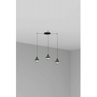 Люстра - Faro 62803-3L CLAIRE 3L Green pendant lamp