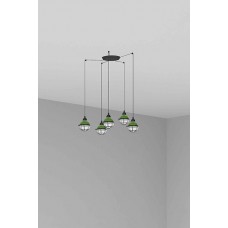 Люстра - Faro 62803-5L CLAIRE 5L Green pendant lamp