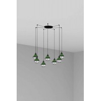 Люстра - Faro 62803-7L CLAIRE 7L Green pendant lamp