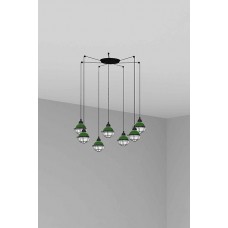 Люстра - Faro 62803-7L CLAIRE 7L Green pendant lamp