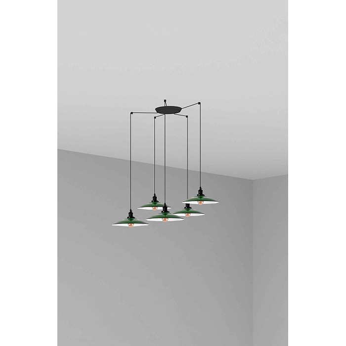 Люстра Faro 62805-5L LANG 5L Green pendant lamp