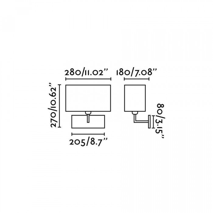 Бра - Faro 62988 RODA Matt nickel wall lamp