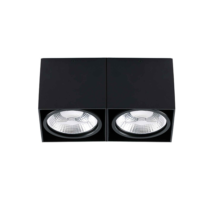 Точечный светильник Faro 63277 TECTO 2L AR111 Black ceiling lamp