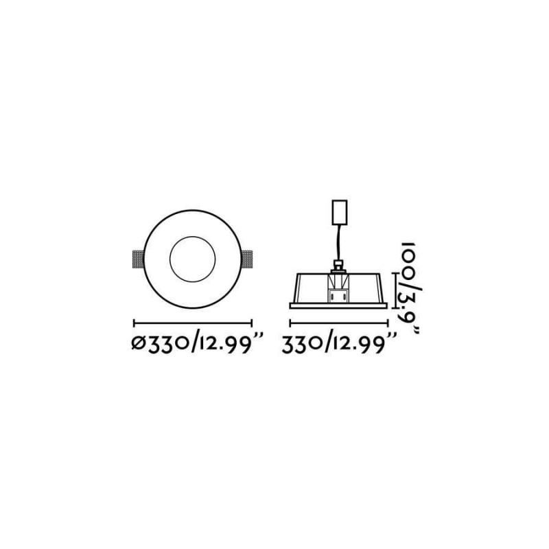 Потолочный светильник Faro 63290 NORD White recessed lamp, 18 Вт, 1400 лм, 3000K