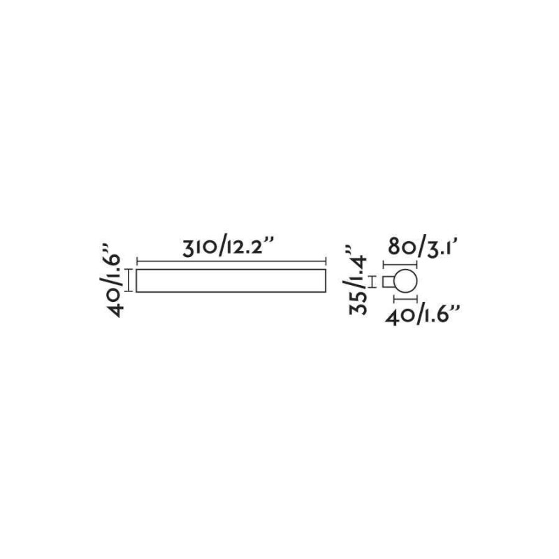 Подсветка для зеркала Faro 63512 Volga 310 Black wall lamp 5W, 5 Вт, 350 лм, 3000K