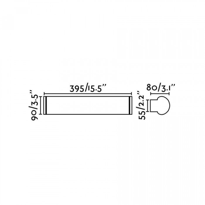 Підсвітка для дзеркала Faro 63601 Danubio 395 Chrome wall lamp 12W, 12 Вт, 800 лм, 2700K