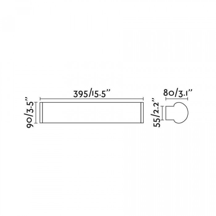 Підсвітка для дзеркала Faro 63604 Danubio 395 Bronze wall lamp 12W, 12 Вт, 800 лм, 2700K