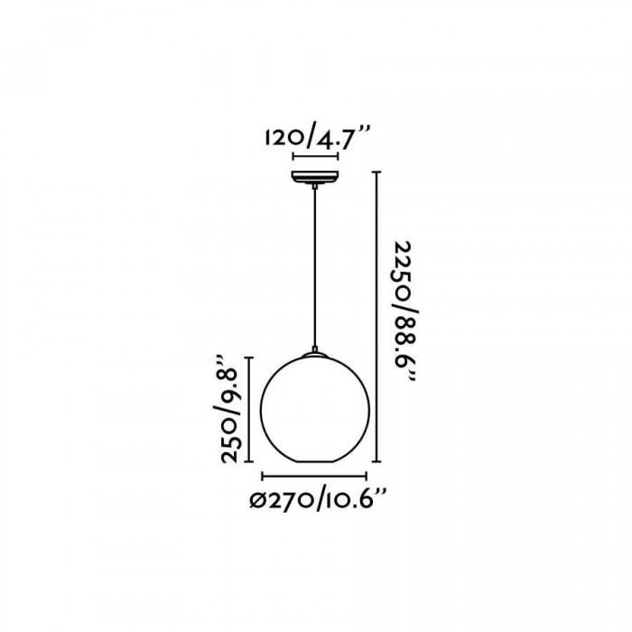 Підвісний світильник Faro 64128 CLARA Transparent pendant lamp