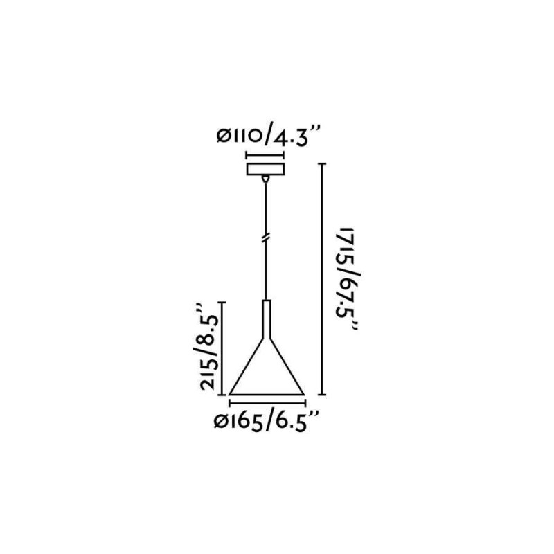 Подвесной светильник Faro 64159 PAM 165 White pendant lamp, 11 Вт, 900 лм, 3000K