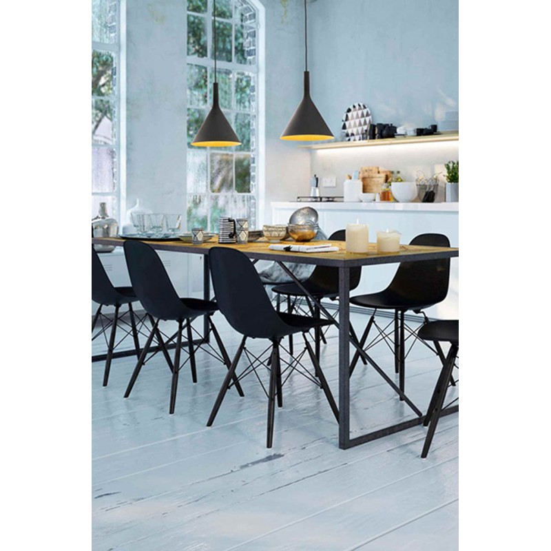 Подвесной светильник Faro 64162 PAM 250 Black and gold pendant lamp, 24 Вт, 1875 лм, 3000K
